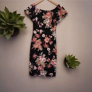 Lovely Cecy Floral Ruffle Top Stretchy Dress Juniors Size Xxl